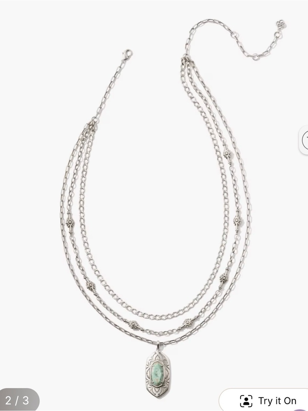 Yellow Rose Kendra Scott - Keziah Vintage Silver Multi-Strand Necklace